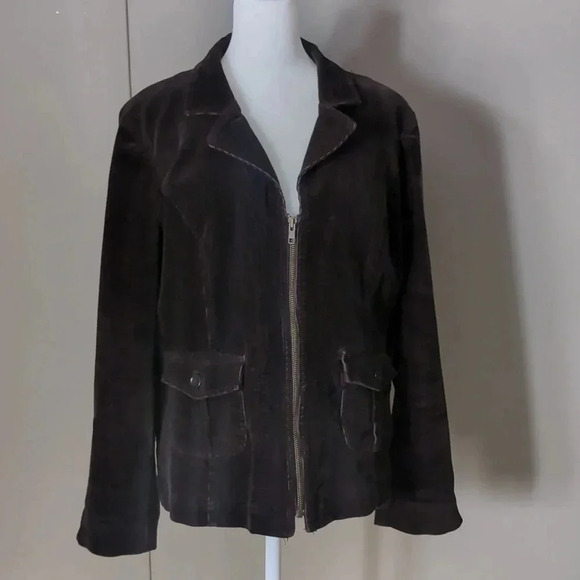 Fashion Bug Jackets & Blazers - Fashion Bug Brown Cotton Corduroy Jacket